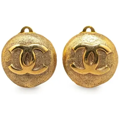 Pre-owned Metal earrings , female, Sizes: ONE SIZE - Chanel Vintage - Modalova