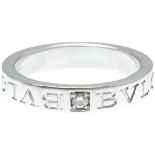 Pre-owned Jewellery, female, , Size: ONE SIZE Pre-owned White Gold rings - Bvlgari Vintage - Modalova