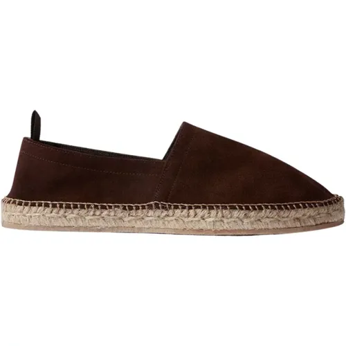 Dunkelbraune Wildleder-Espadrilles , Herren, Größe: 41 EU - Scarosso - Modalova