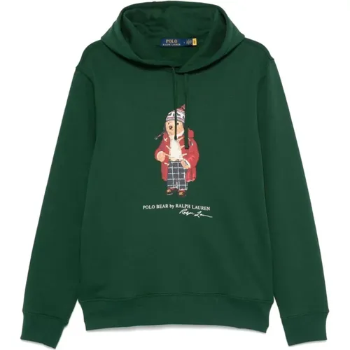 Polo Pullover Grün,Grüner Polarfleece Polo Bear Sweatshirt - Ralph Lauren - Modalova