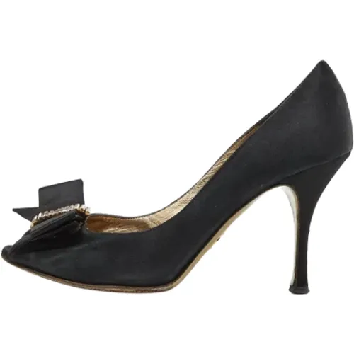 Pre-owned Satin heels , female, Sizes: 4 1/2 UK - Dolce & Gabbana Pre-owned - Modalova