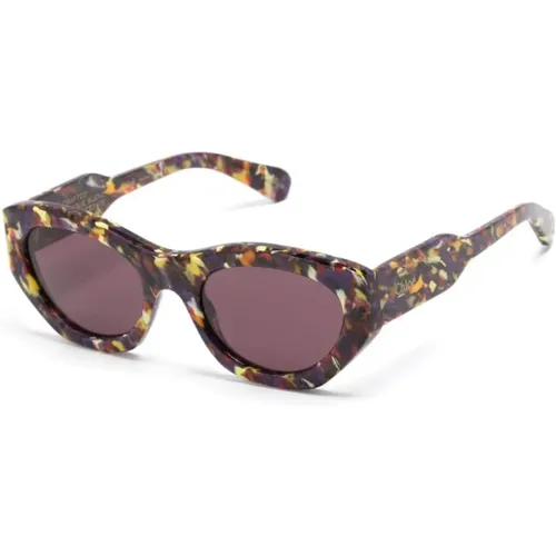 Sunglasses, female, , Size: 53 MM Purple Sunglasses with Original Case - Chloé - Modalova