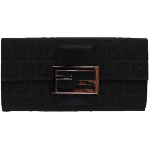 Pre-owned Wallets, female, , Size: ONE SIZE Pre-owned Canvas wallets - Fendi Vintage - Modalova