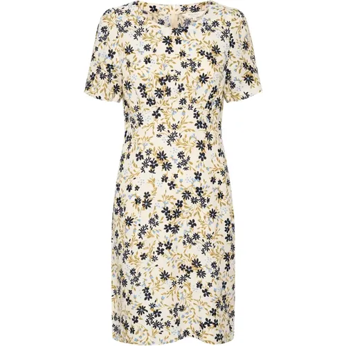 Midi Dresses, female, , Size: XL Floral Print Dress with Flounce Details - Part Two - Modalova