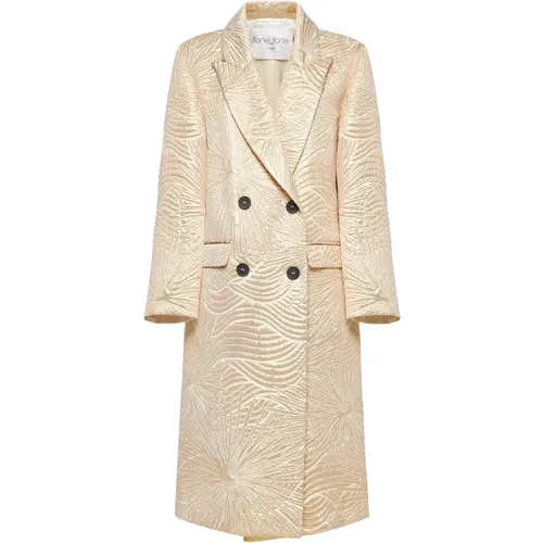 Golden Sunrise Jacquard Coat , female, Sizes: M - Forte Forte - Modalova