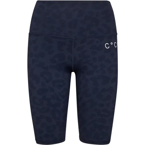 Leopard Print Crop Leggings Navy , female, Sizes: M, L, XS, S - Co'Couture - Modalova