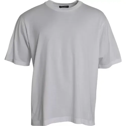 Cotton T-Shirt with Round Neck and Short Sleeves , male, Sizes: 3XL, 2XL, 5XL - Dolce & Gabbana - Modalova