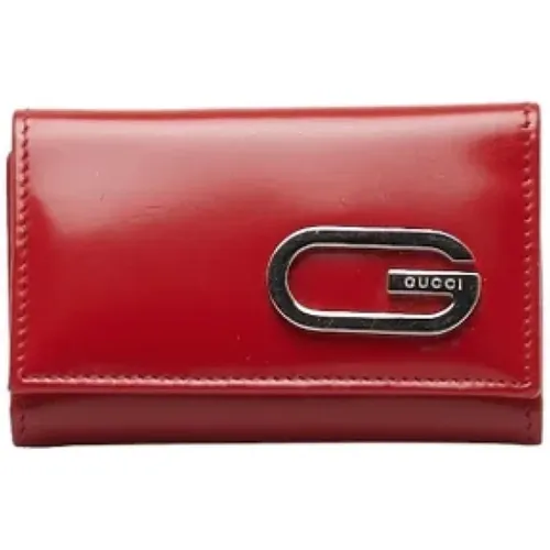 Pre-owned Wallets, female, , Size: ONE SIZE Pre-owned Leather key-holders - Gucci Vintage - Modalova