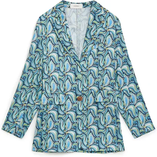 Zephyr Print Twill Jacket , female, Sizes: L - Maliparmi - Modalova