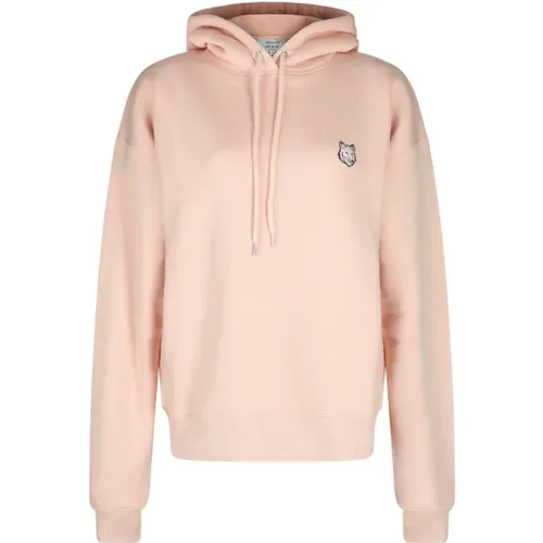 Rosa Baumwoll Kapuzenpullover,Rosa Baumwoll Kapuzenpullover Pullover - Maison Kitsuné - Modalova