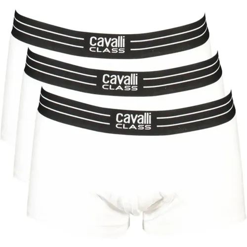 Bottoms, male, , Size: L Cotton Boxer Shorts with Contrast Details - Cavalli Class - Modalova