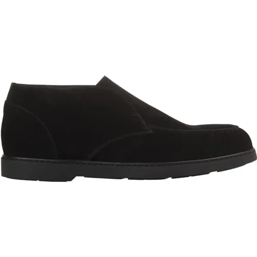 Schwarze Wildleder Slip-On Stiefeletten , Herren, Größe: 41 1/2 EU - Doucal's - Modalova