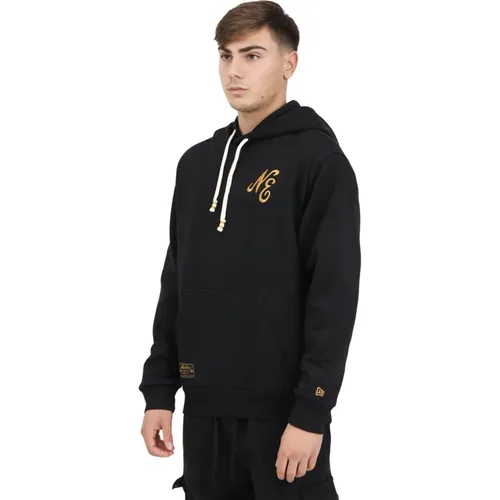 Schwarzer Hoodie Script Logo Pullover - new era - Modalova