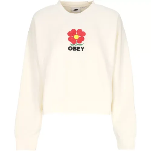 Amelia Crew Fleece Sweatshirt , Damen, Größe: S - Obey - Modalova