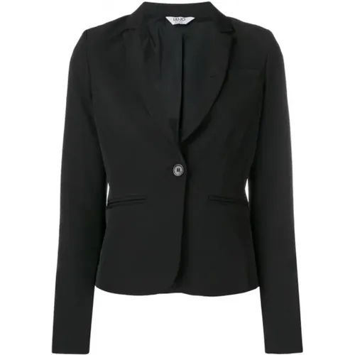 Kurzer Stretch-Blazer, Klassischer Stil , Damen, Größe: S - Liu Jo - Modalova