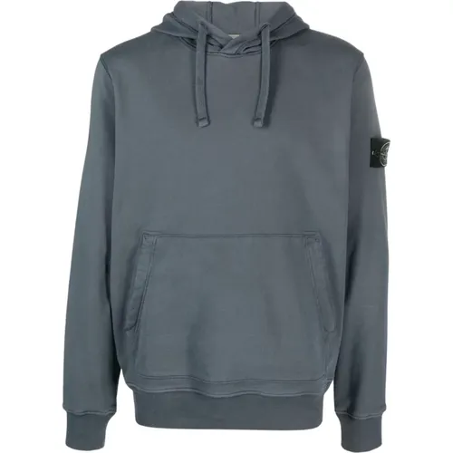 Dark Grey Hooded Sweatshirt , male, Sizes: 2XL - Stone Island - Modalova