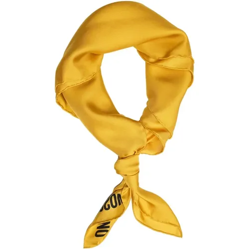 Silky Scarves, female, , Size: ONE SIZE Smiley Silk Scarf - Moschino - Modalova