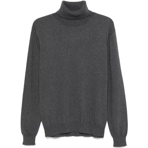 Turtlenecks, male, , Size: 3XL Cashmere Silk Grey Sweater - Dondup - Modalova