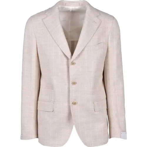 Blazers, male, , Size: L Alpaca Blend Linen Jacket - Eleventy - Modalova