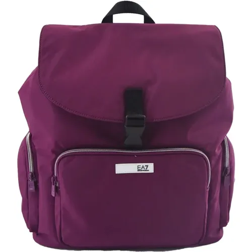 Backpacks, female, , Size: ONE SIZE Logo Patch Backpack - Emporio Armani EA7 - Modalova