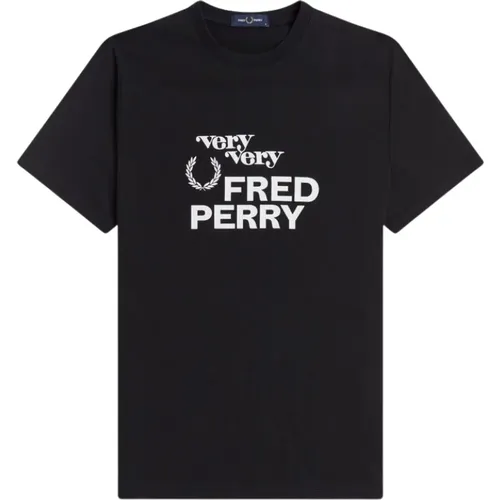 T-Shirts, male, , Size: XL Printed T-shirt - Fred Perry - Modalova