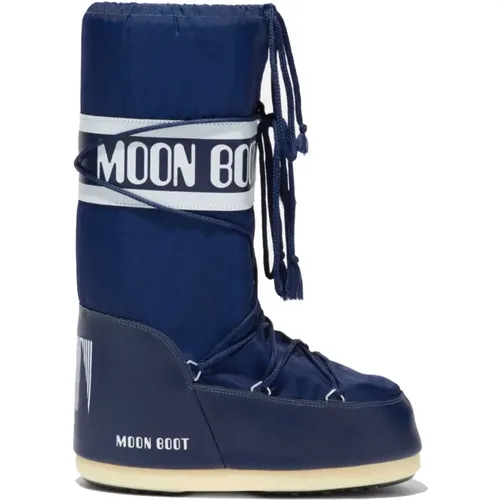 Blaue MB Icon Nylon Schuhe , Damen, Größe: 39 EU - moon boot - Modalova