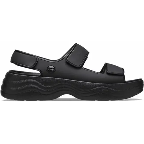 Schwarze Sneakers , Damen, Größe: 35 EU - Crocs - Modalova