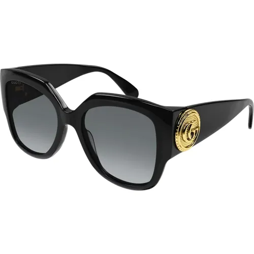 Gg1407S Sonnenbrille,Stylische Sonnenbrille GG1407S,Quadratische Rahmen Sonnenbrille,Havana/Grey Shaded Sonnenbrille - Gucci - Modalova