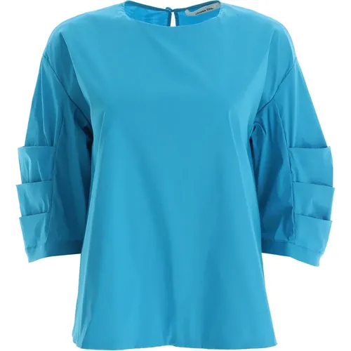 Blouses, female, , Size: L Turquoise Fashion Jacket - Liviana Conti - Modalova