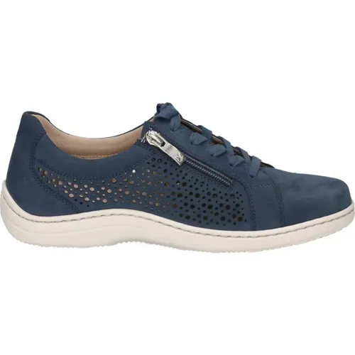 Ocean Nubuc Sneakers Women , female, Sizes: 6 UK, 5 UK, 7 UK, 8 UK - Caprice - Modalova