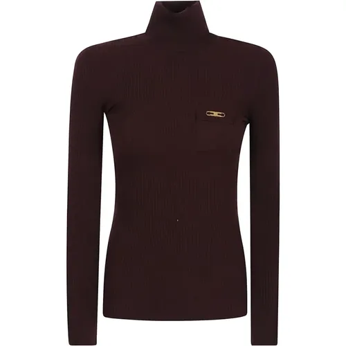 Turtlenecks, female, , Size: M Turtleneck Sweater Aw25 - Elisabetta Franchi - Modalova