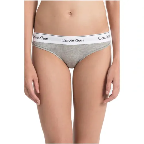 Bottoms, female, , Size: L Grey Cotton Blend Modal Hipster Underwear - Calvin Klein - Modalova