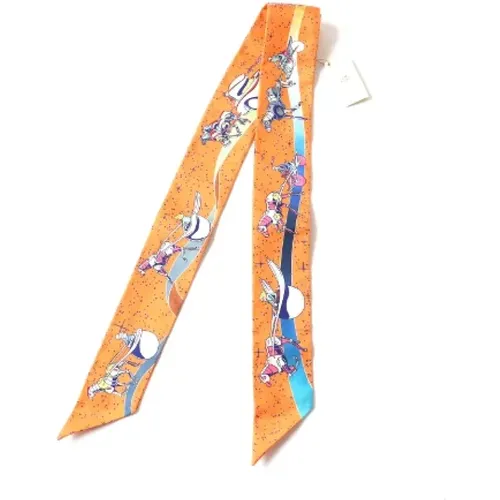 Pre-owned Scarves, female, , Size: ONE SIZE Pre-owned Canvas scarves - Hermès Vintage - Modalova