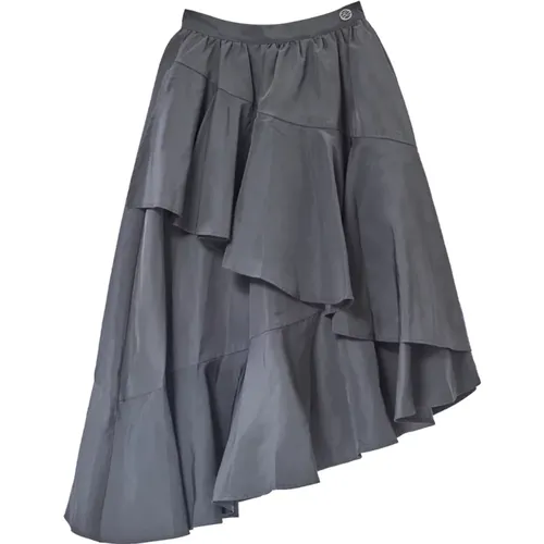 Midi Skirts, female, , Size: S Voluminous Ruffle Skirt - Karl Lagerfeld - Modalova