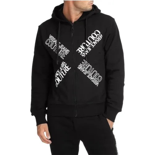 Zip-throughs, male, , Size: XS Hoodies - Versace Jeans Couture - Modalova