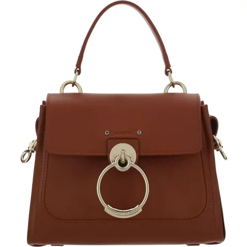 Gorgeous Calf Leather Tess Handbag , female, Sizes: ONE SIZE - Chloé - Modalova