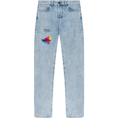 Printed jeans , Herren, Größe: W28 - MSFTSrep - Modalova