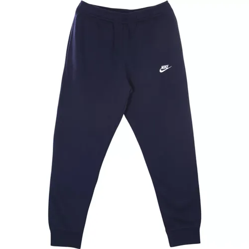 Sweatpants, male, , Size: XL Midnight Navy Club Jogger Tracksuit Pants - Nike - Modalova