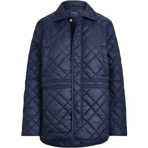 Gesteppte mittellange Aviator Jacke , Damen, Größe: L - Polo Ralph Lauren - Modalova