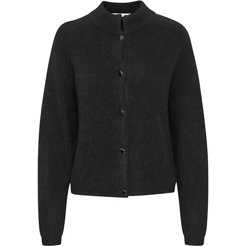 Schwarzer Alphagz Kurz Cardigan , Damen, Größe: XS - Gestuz - Modalova