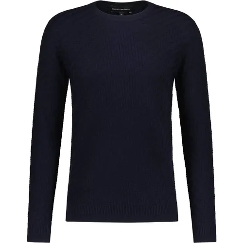 Ribbed Knit Pullover , male, Sizes: M, XL, 2XL, S, L - Emporio Armani - Modalova