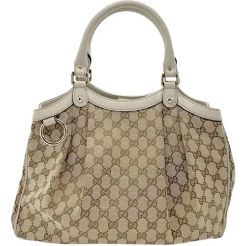 Pre-owned Tote Bags, female, , Size: ONE SIZE Pre-owned Canvas gucci-bags - Gucci Vintage - Modalova