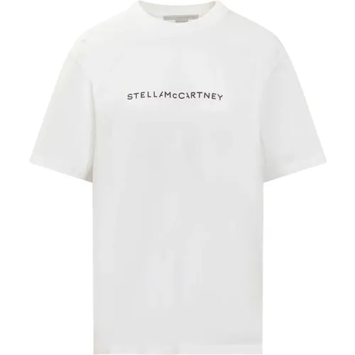 Logo Crew-neck Tee Shirt , Damen, Größe: L - Stella Mccartney - Modalova