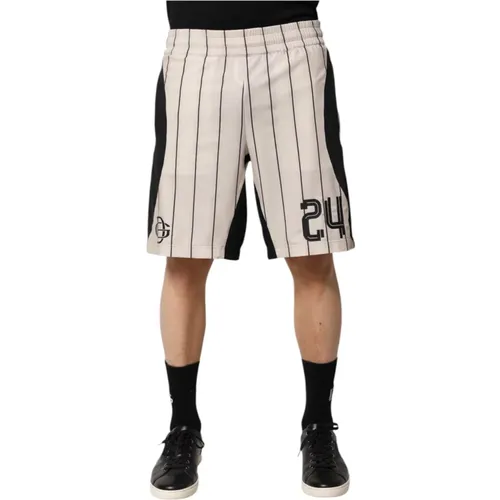 Long Shorts, male, , Size: M Off DG Logo Sweatshorts - Dolce & Gabbana - Modalova