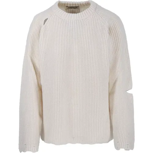 Cream Unisex Sweater 013 , female, Sizes: M, L - A Paper Kid - Modalova