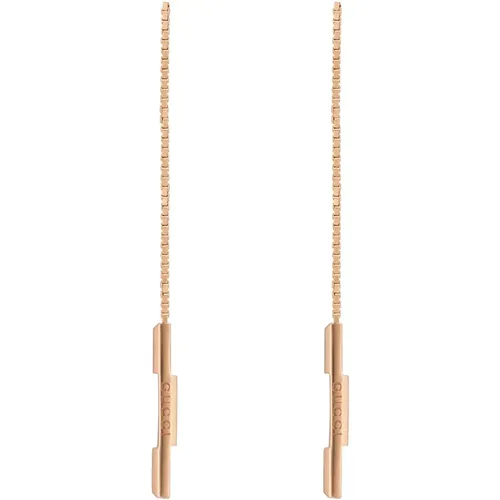 Earrings, female, , Size: ONE SIZE Link to love earrings in 18kt pink gold - Gucci - Modalova