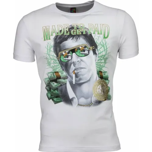 Scarface Made To Get Paid Print - Herren T-Shirt - 2009W - Local Fanatic - Modalova