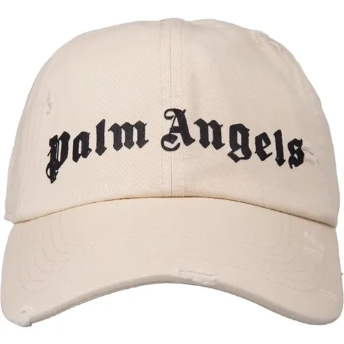 Braune Baseballkappe mit Logoaufdruck , Herren, Größe: ONE Size - Palm Angels - Modalova