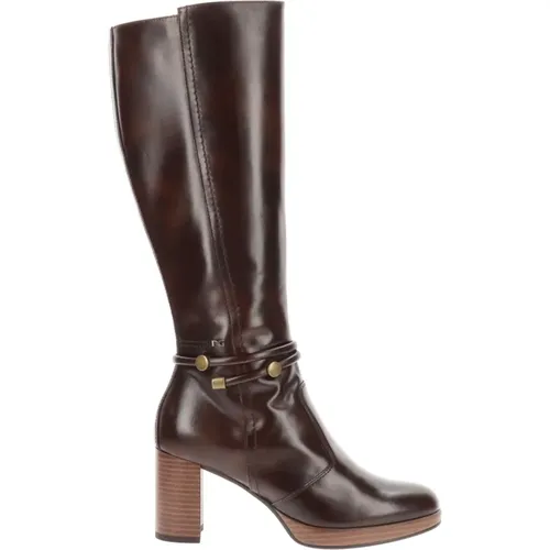 Leather Women`s Boots , female, Sizes: 3 UK, 4 UK - Nerogiardini - Modalova