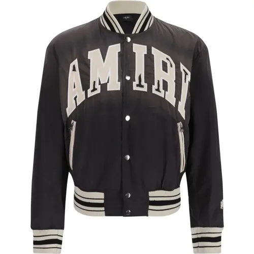 Bomber Jackets, male, , Size: M Faded Coats with Appliqué Logo - Amiri - Modalova